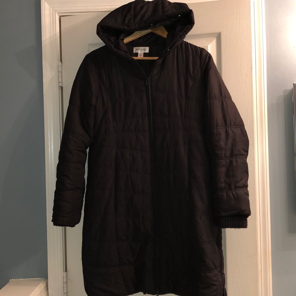 Quilted Puffer Maternity Coat